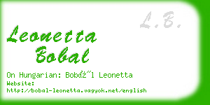 leonetta bobal business card